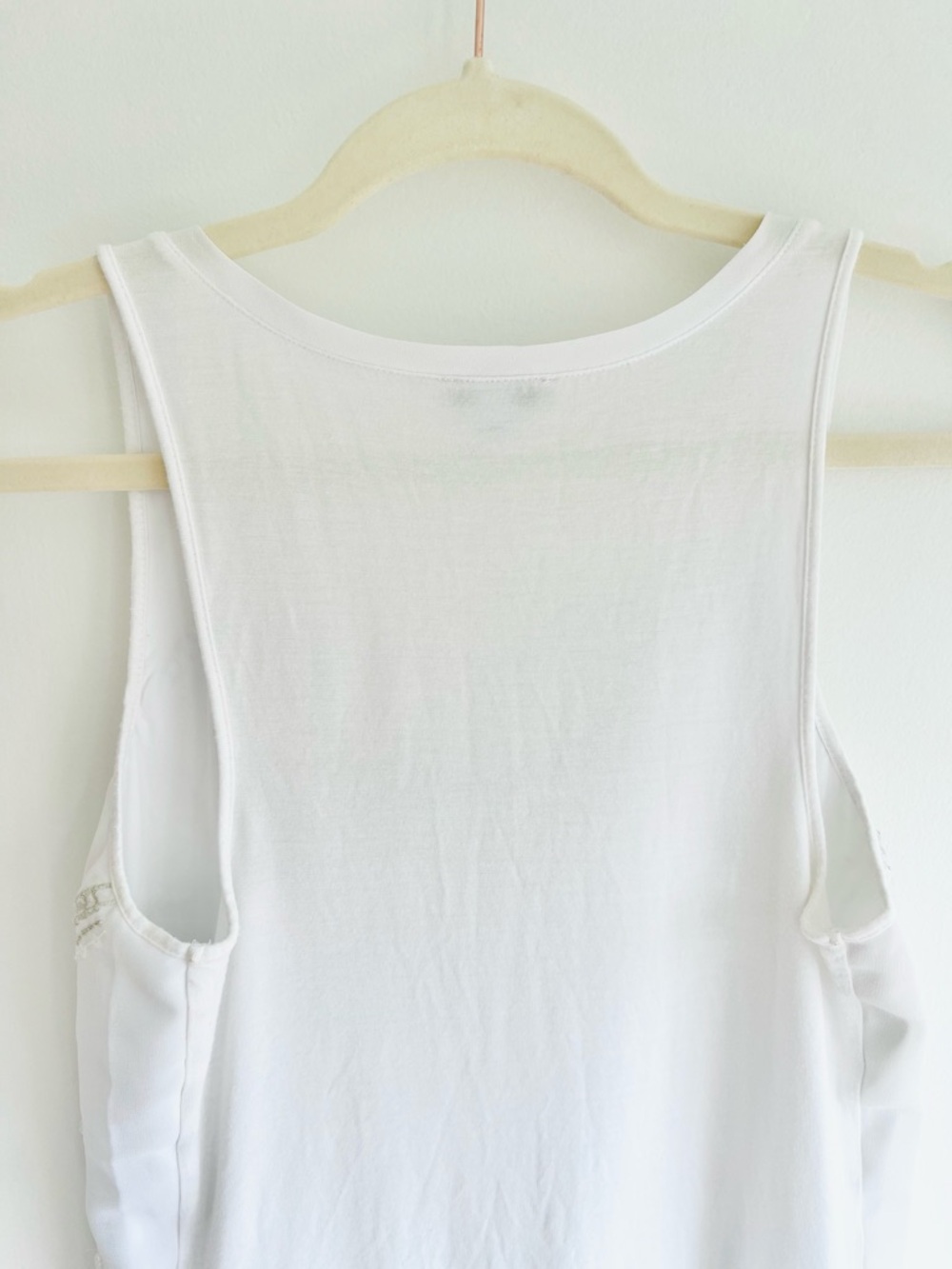 Express Women’s White Embellished Tank with Sequins & Beads | Small - Picture 7 of 8